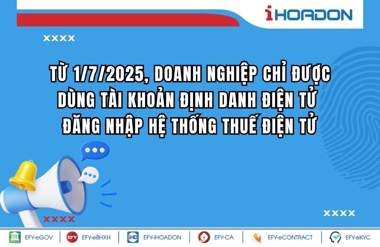 định danh điện tử để đăng nhập thuế điện tử từ 1-7 