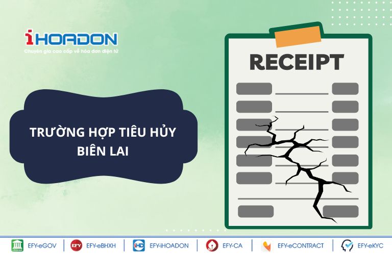 Trường hợp tiêu hủy biên lai