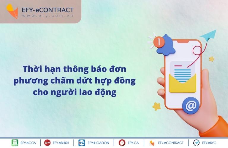 Thời hạn thông báo đơn phương chấm dứt hợp đồng cho người lao động