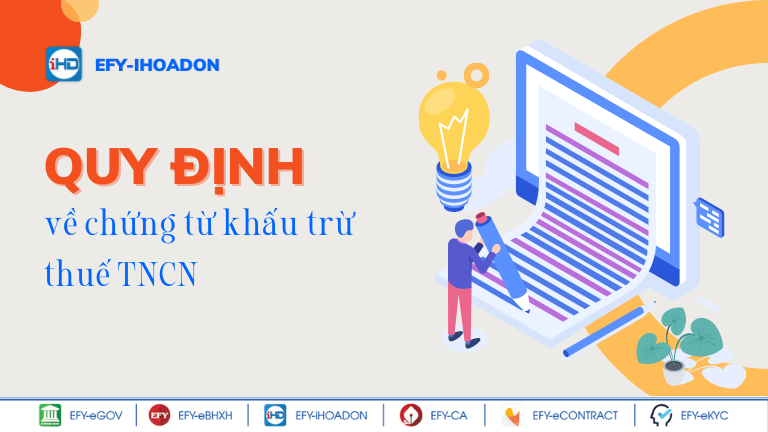 chứng từ khấu trừ thuế TNCN trên phần mềm iHOADON