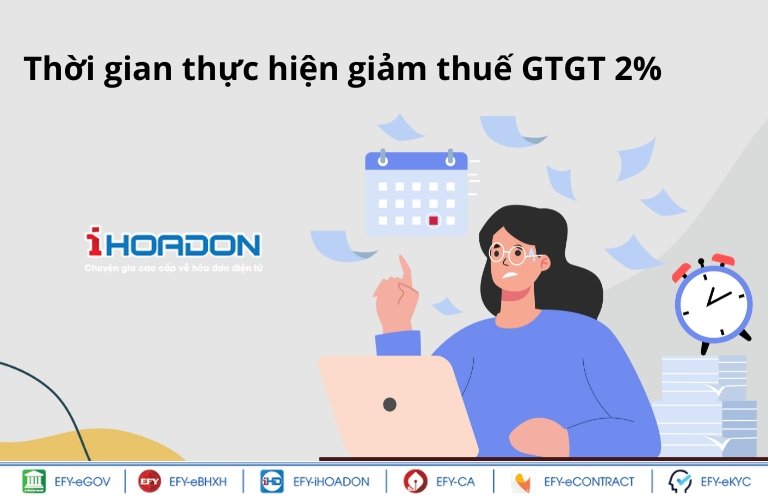 Thời gian thực hiện giảm thuế GTGT 2%