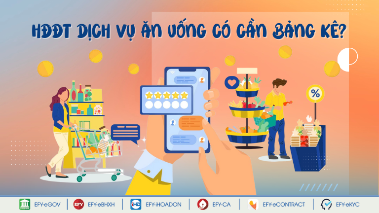  hóa đơn điện tử dịch vụ ăn uống