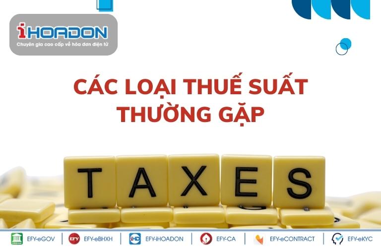 các loại thuế suất