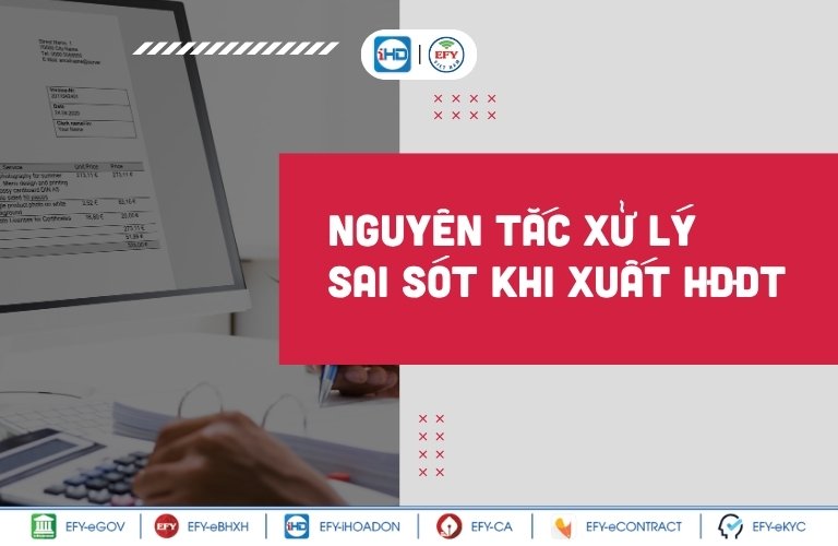 xử lý sai sót khi xuất hóa đơn điện tử
