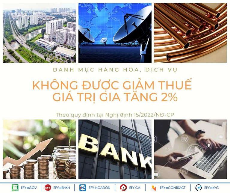 Danh mục hàng hoá không được giảm thuế Giá trị gia tăng 2% theo quy định tại Nghị định 15/2022/NĐ-CP
