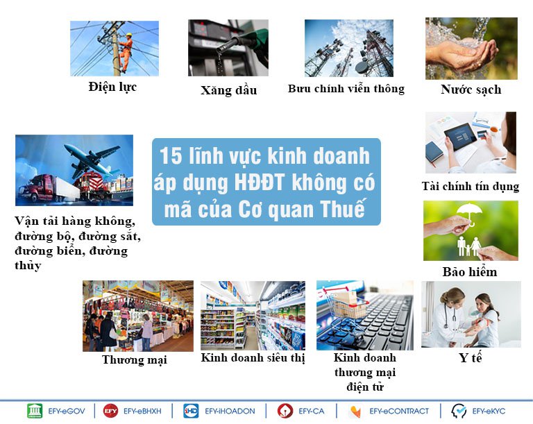 15 Nhóm đối tượng áp dụng hóa đơn điện tử không có mã của cơ quan Thuế