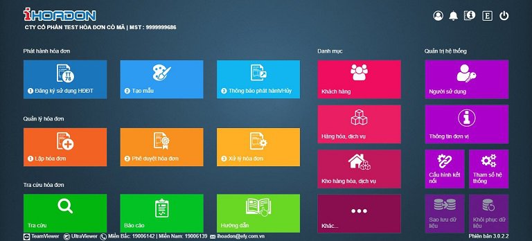 Đăng nhập vào phần mềm, tại trang chủ iHOADON, chọn mục xử lý hóa đơn