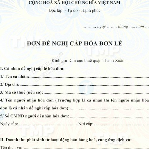 Thủ tục mua hóa đơn lẻ tại chi cục Thuế