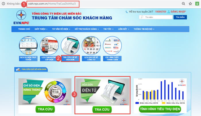 Tra cứu hoá đơn tiền điện điện tử