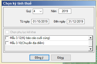 Báo cáo tình hình sử dụng hóa đơn theo số lượng