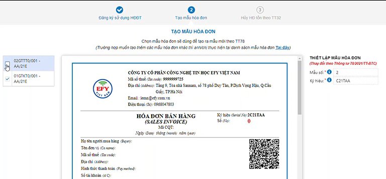 Hướng dẫn các bước chuyển đổi hoá đơn điện tử từ Thông tư 32 sang Thông tư 78 trên PM EFY-iHOADON