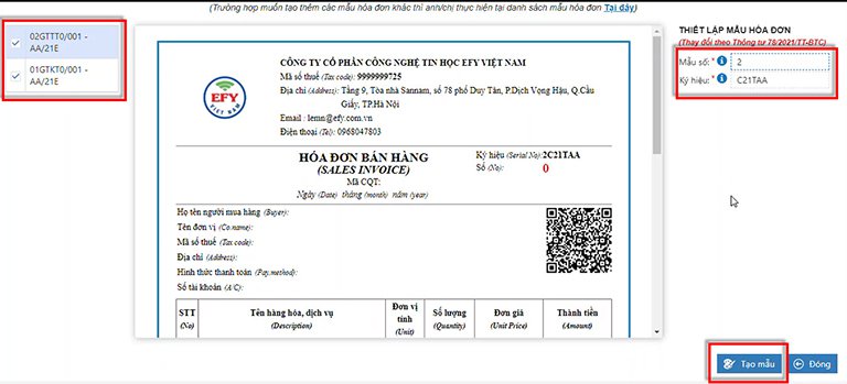 Hướng dẫn các bước chuyển đổi hoá đơn điện tử từ Thông tư 32 sang Thông tư 78 trên PM EFY-iHOADON