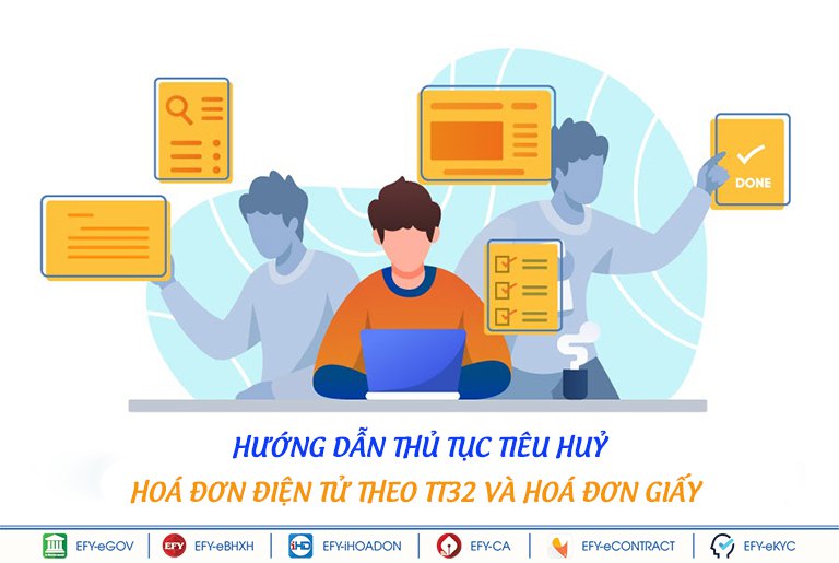 Hướng dẫn thủ tục tiêu huỷ hoá đơn điện tử áp dụng theo Thông tư 32 và hoá đơn giấy