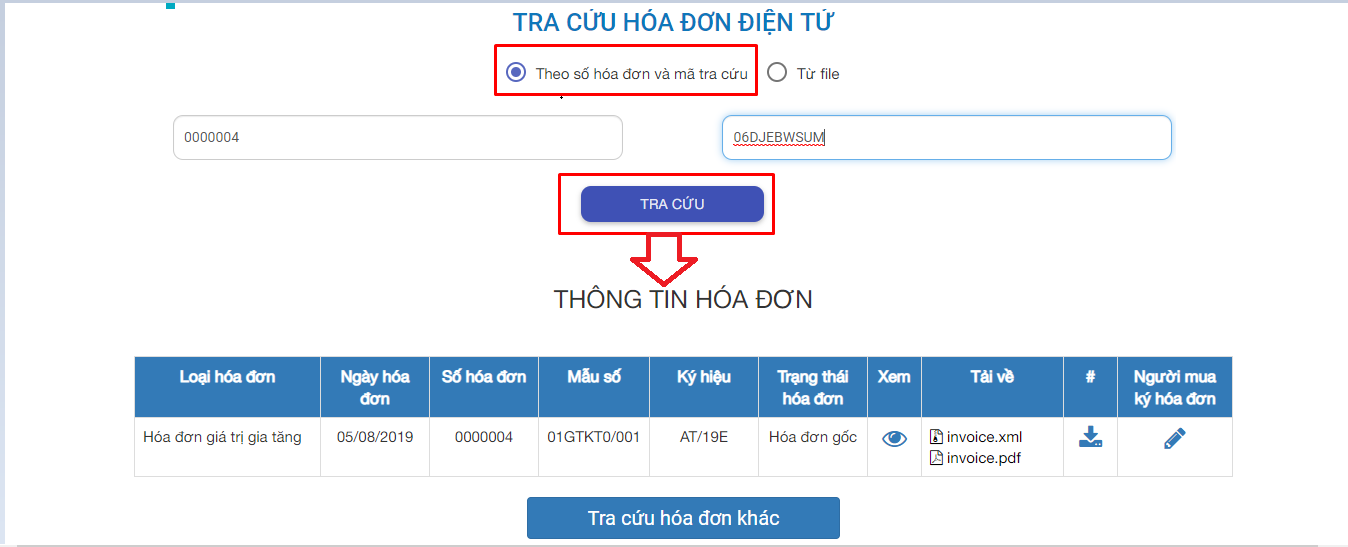 tra cứu hóa đơn điện tử